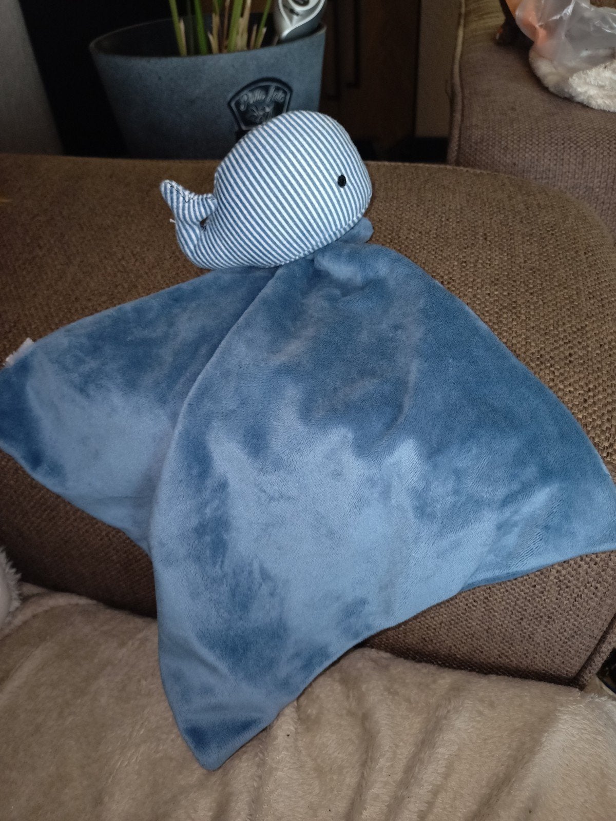 Zeeman kroeldoek, walvis, blauw., Overige merken, Blauw, Ophalen of Verzenden, Zo goed als nieuw