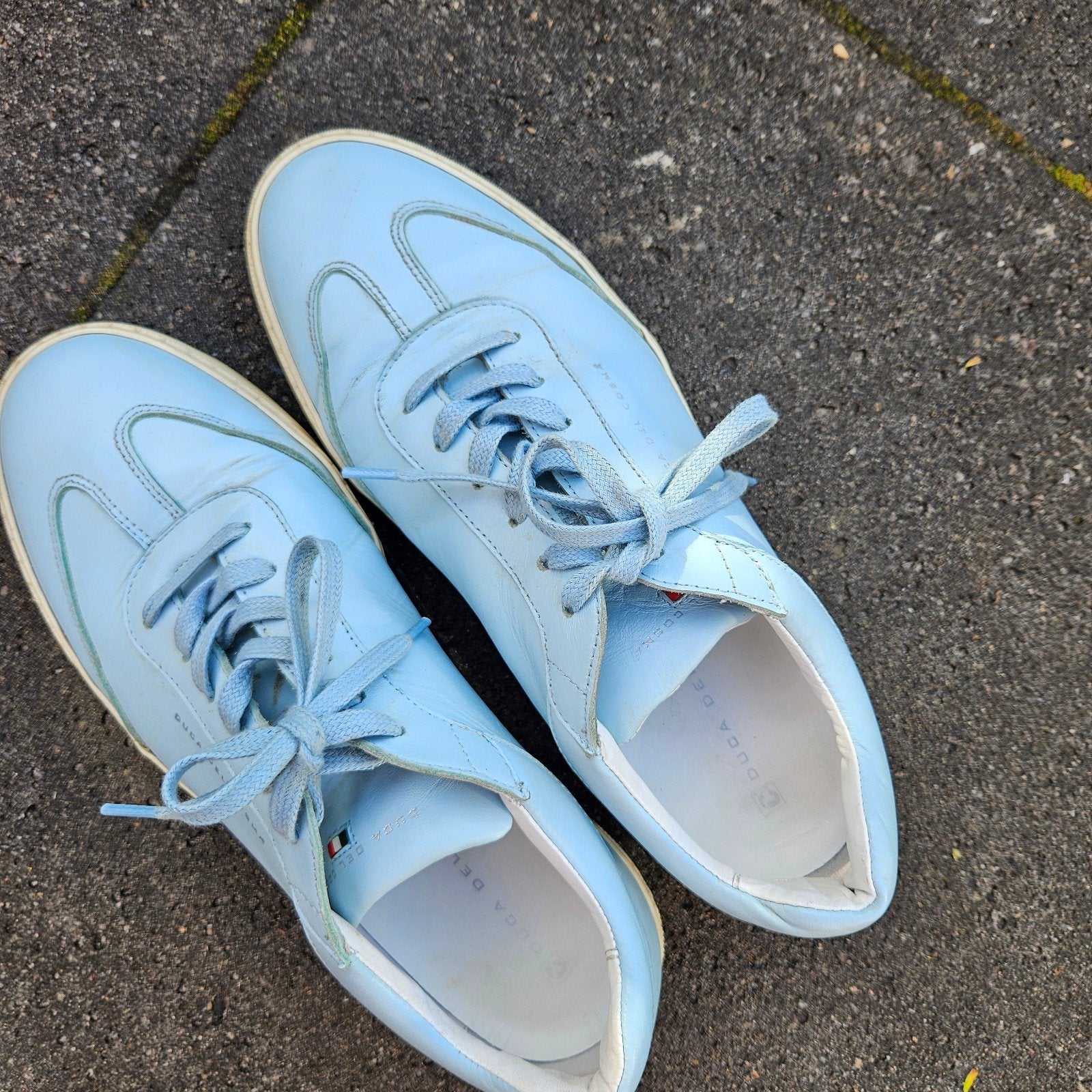 Duca del Cosma golfschoenen - Lichtblauw - Maat 42, Ophalen of Verzenden, Gebruikt, Schoenen, Overige merken