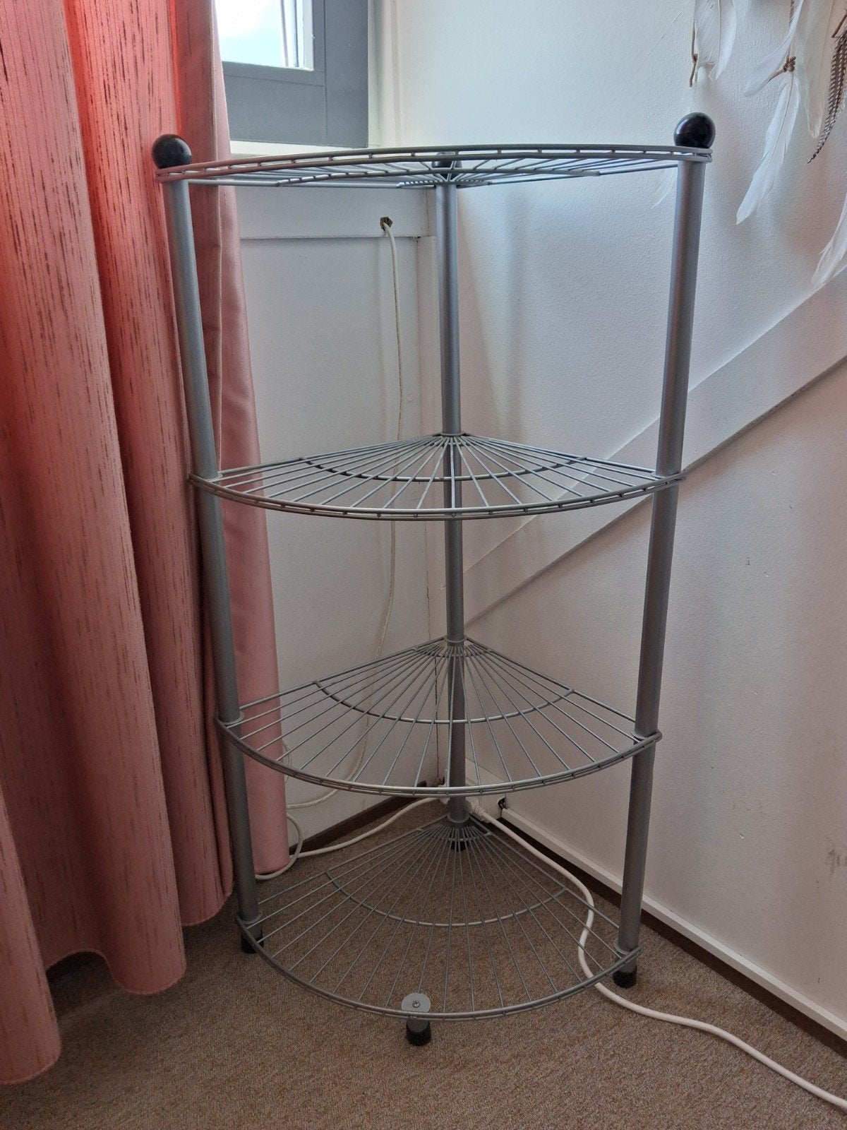 Metalen hoekrek met 3 planken, Huis en Inrichting, Ophalen of Verzenden, Gebruikt