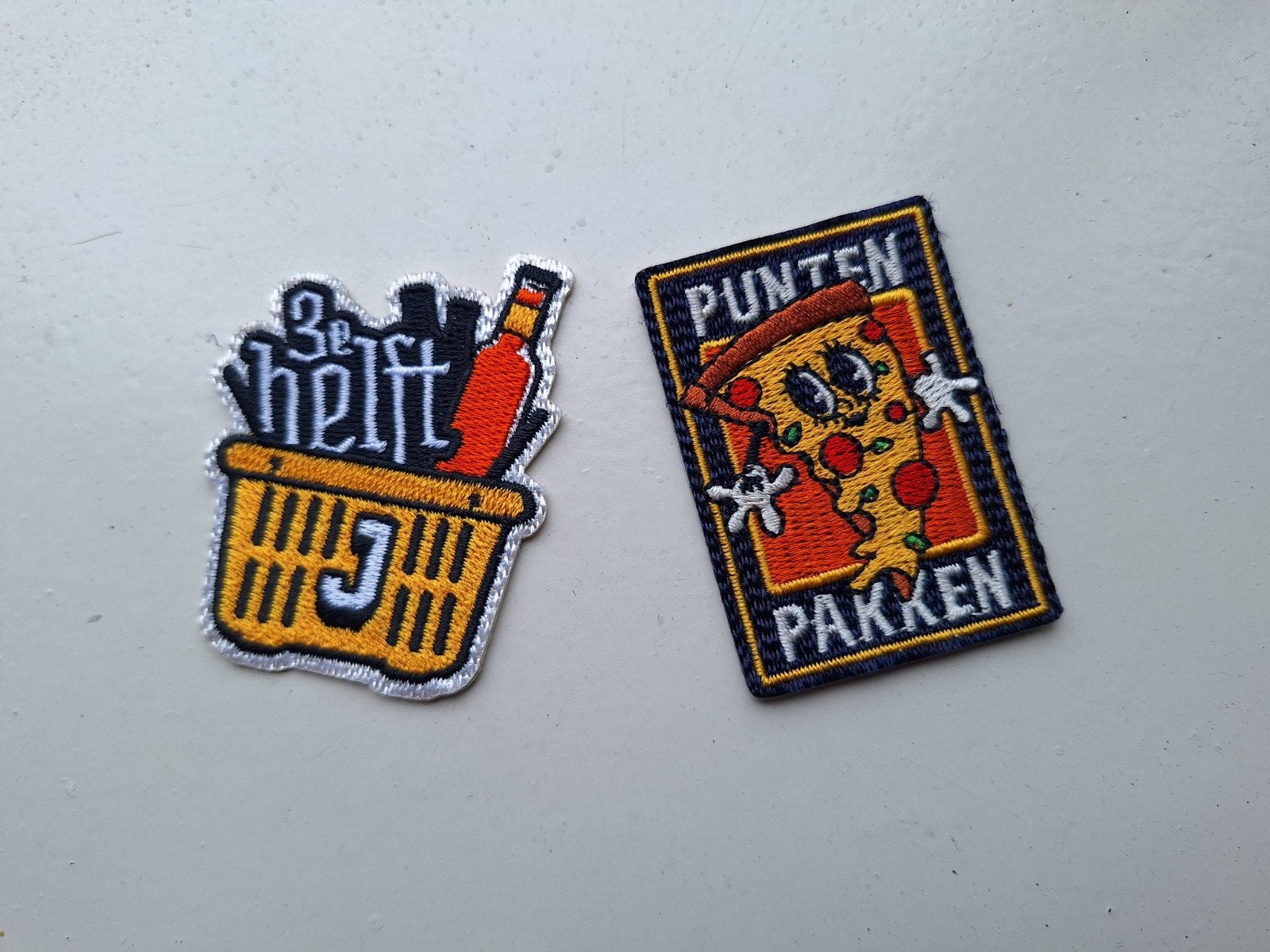 WK Jumbo Juich Patches Voetbal winkelmand  Pizza punt, Ophalen of Verzenden, Zo goed als nieuw, Meerdere stickers