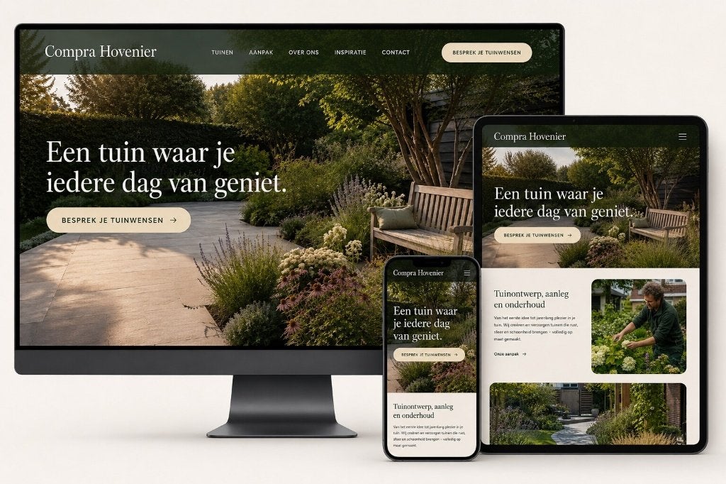 Website. Zonder gedoe. 60,- per jaar, Website Bouw