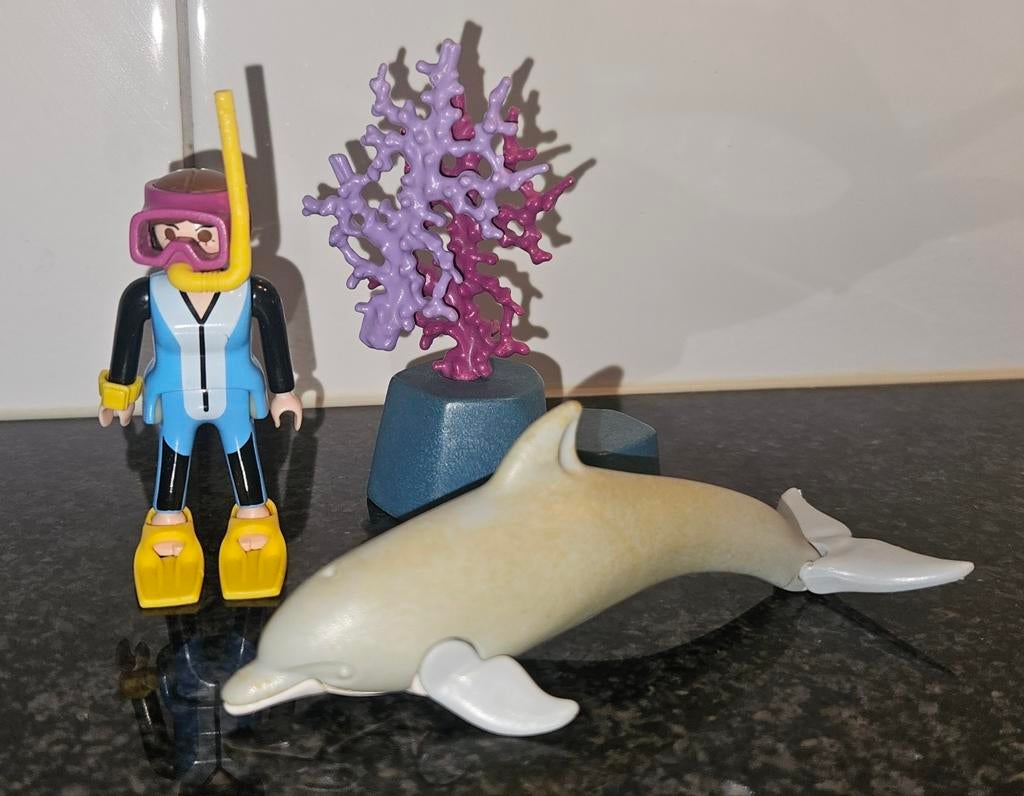 Playmobil dolfijn met duiker set 3948, Ophalen of Verzenden, Gebruikt