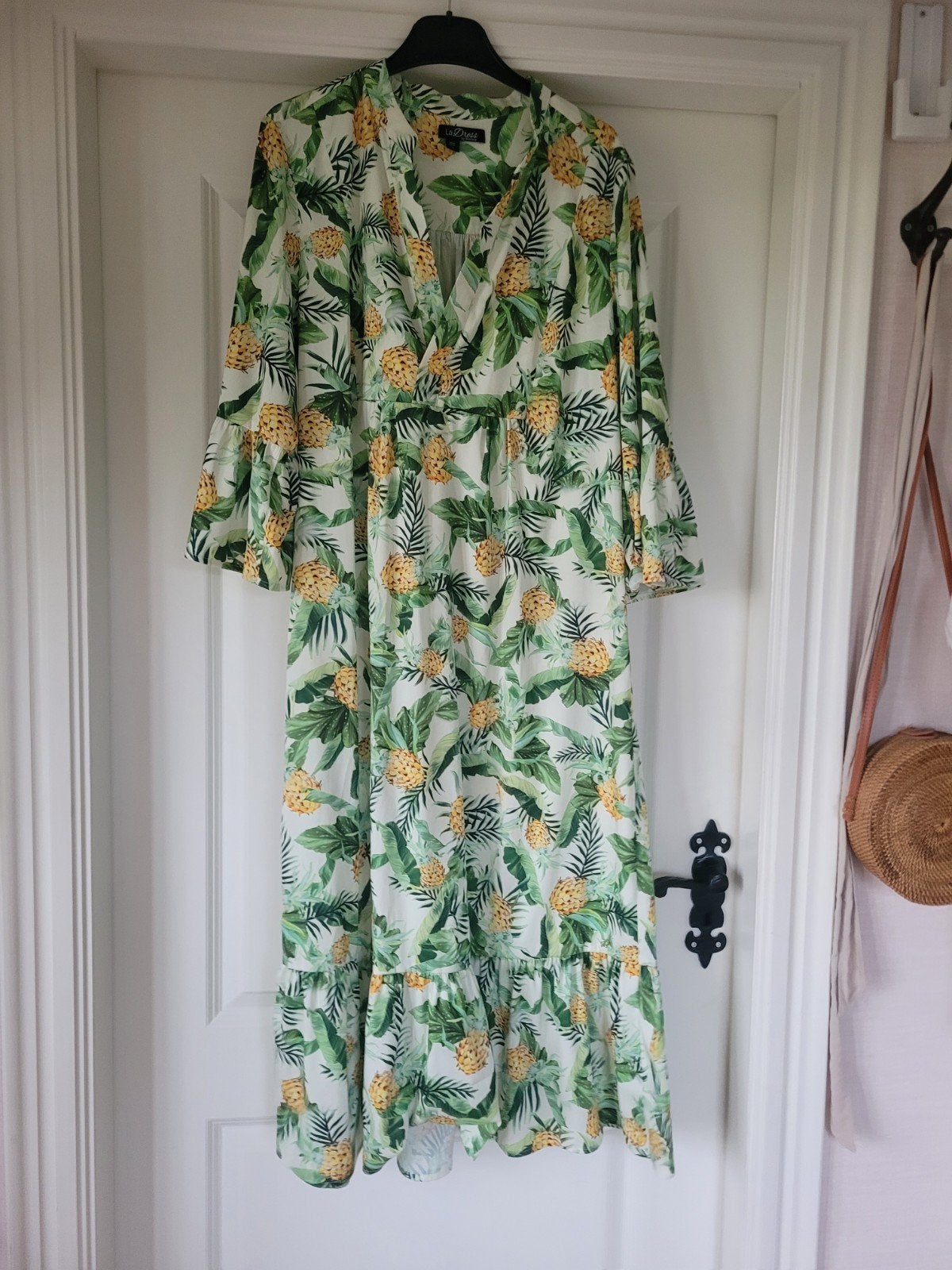 Vrolijke jurk ladress  la dress mt xl pineapple, Overige kleuren, Verzenden, Maat 46/48 (XL) of groter, Zo goed als nieuw