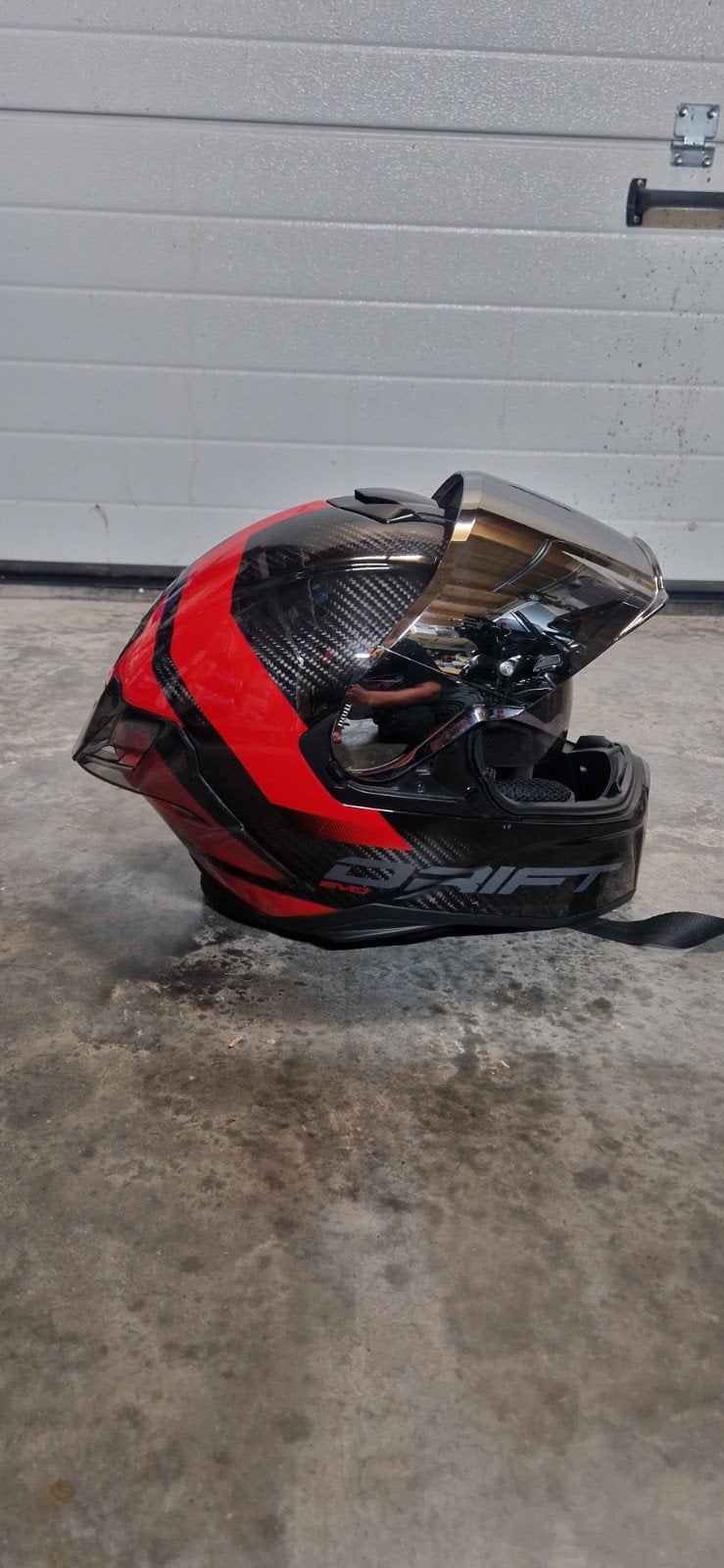 Caberg Drift Evo Integraalhelm - Carbon/Rood, Heren, Ophalen of Verzenden, Integraalhelm, L