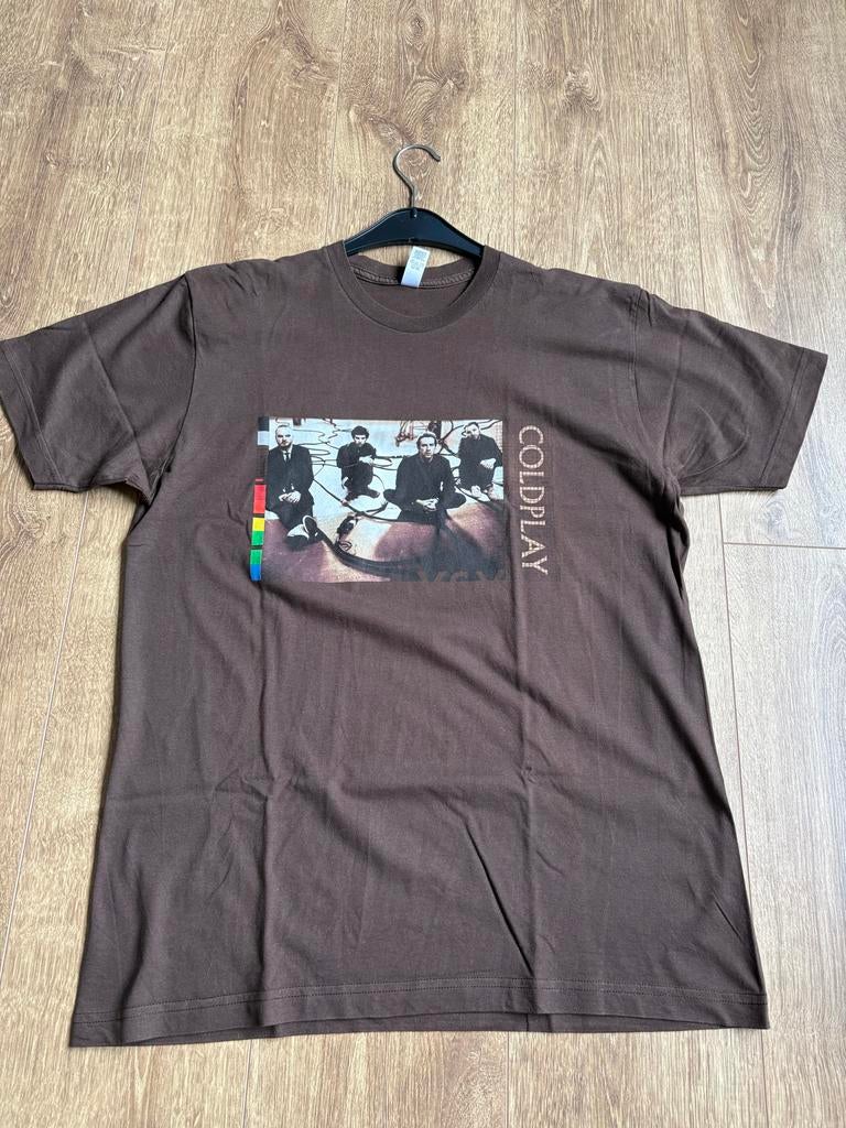 Vintage Coldplay Tour 2005 T-shirt  - Maat M, Ophalen of Verzenden, Zo goed als nieuw, Maat 48/50 (M), Bruin