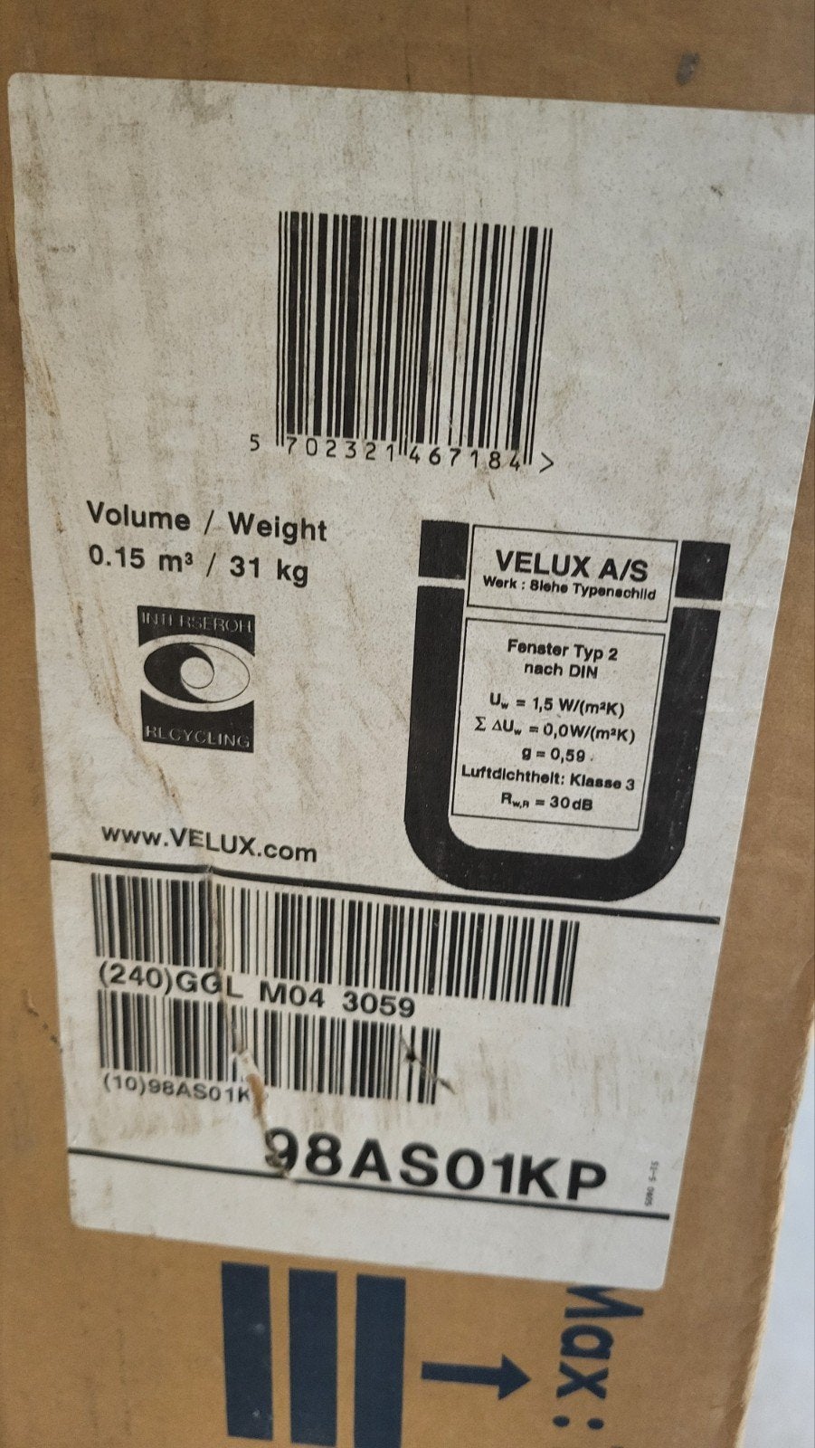 Nieuw Velux GGL M04 Dakraam 78x98 cm - In Doos, Doe-het-zelf en Verbouw, Minder dan 80 cm, 80 tot 120 cm, Nieuw, Ophalen of Verzenden