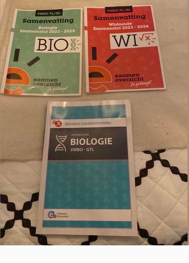 Samenvattingen Wiskunde & Biologie VMBO Examenstof 2023-2024, Ophalen of Verzenden, Beta, Zo goed als nieuw, MBO