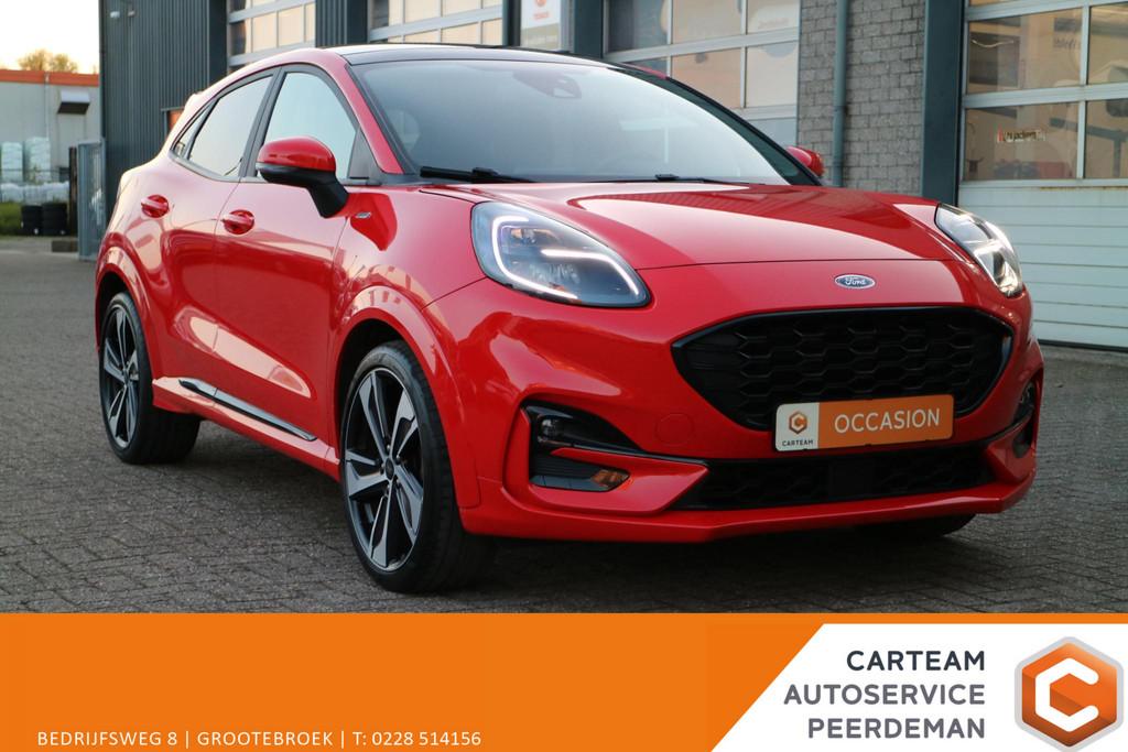 Ford Puma 1.0 EcoBoost mHEV 92kW ST-Line X | Panorama | Mooi, 125 pk, Automatische klimaatregeling, Leder en Stof, 23 km/l