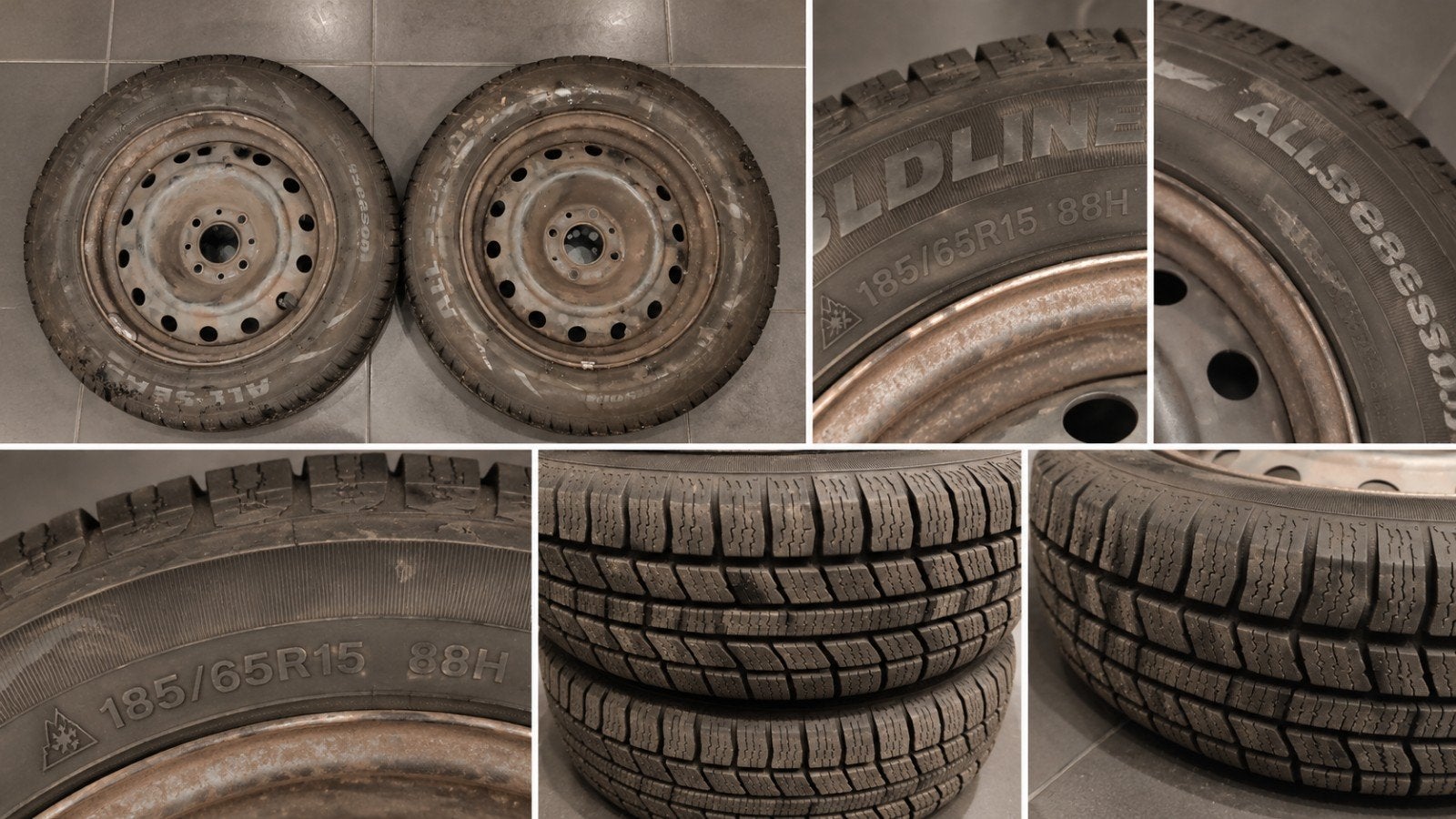2x 15 inch 4x108 All-Season wielen (Peugeot/Citroën), Auto-onderdelen, Ophalen, Gebruikt