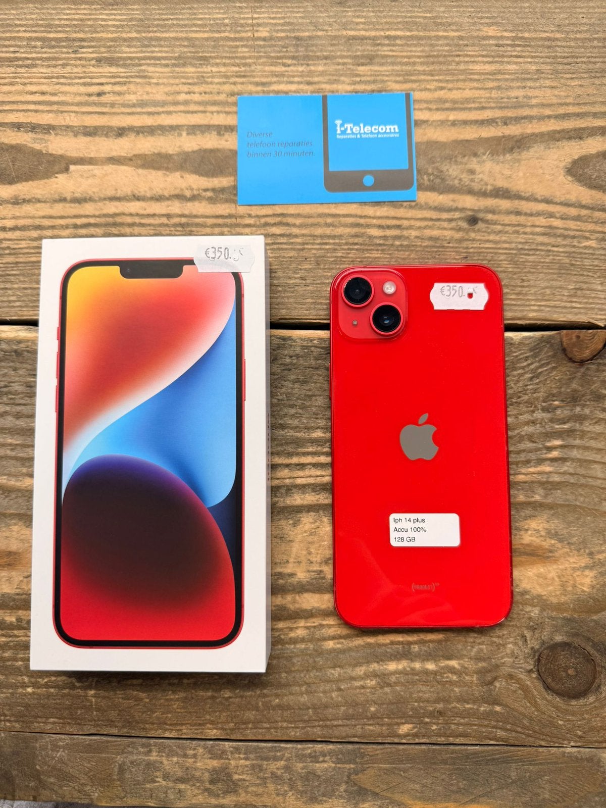 Iphone 14 plus red 128 GB met garantie 100%, Telecommunicatie, Mobiele telefoons | Apple iPhone, Ophalen of Verzenden, Zo goed als nieuw