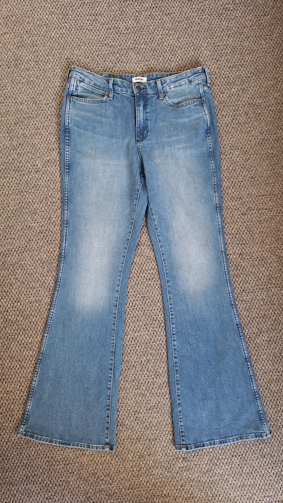 Wrangler Montana Flair jeans 32/34, Blauw, Zo goed als nieuw, W30 - W32 (confectie 38/40), Wrangler