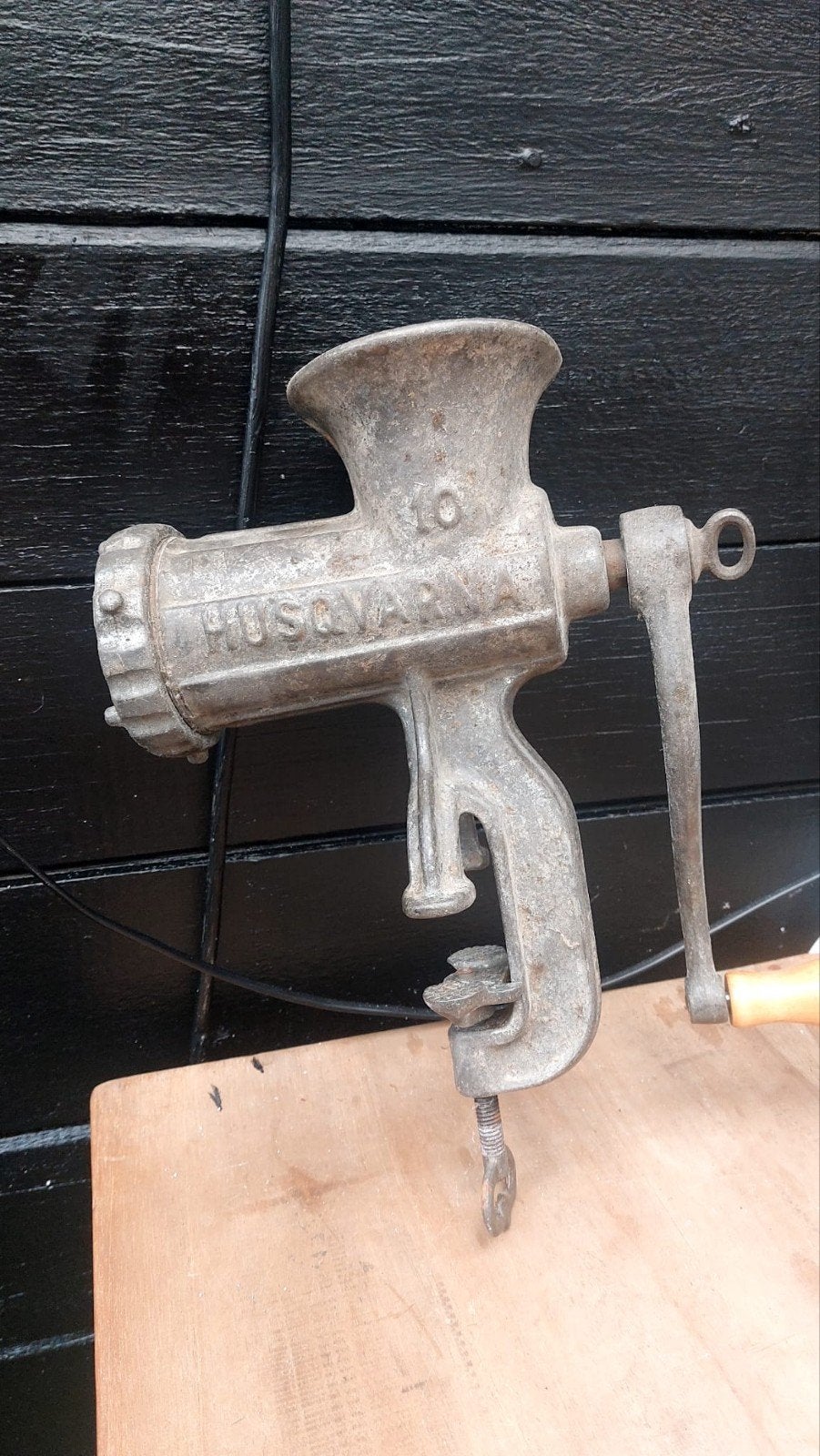 Antieke Husqvarna Reliance No. 10 Vleesmolen, Antiek en Kunst, Ophalen