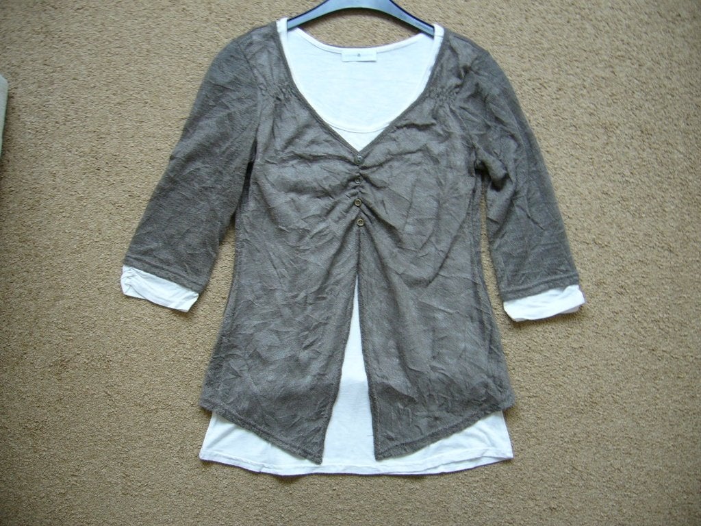 Cache Cache taupe/creme top maat S-M nog nieuw, Ophalen of Verzenden, Nieuw, Maat 36 (S), Beige