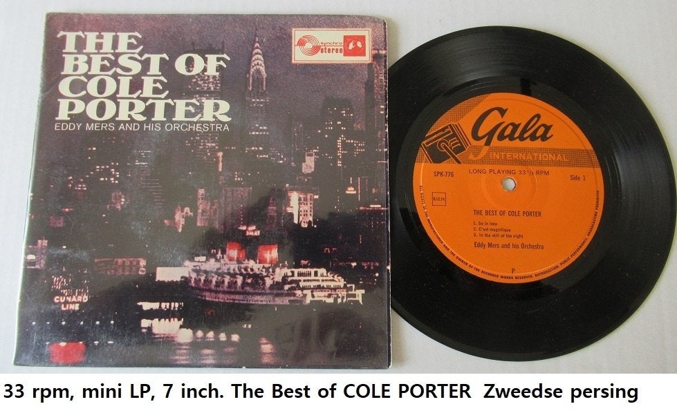 THE BEST OF COLE PORTER, Zweedse persing mini LP, 33 rpm, 1980 tot heden, 7 inch, Ophalen of Verzenden, Zo goed als nieuw