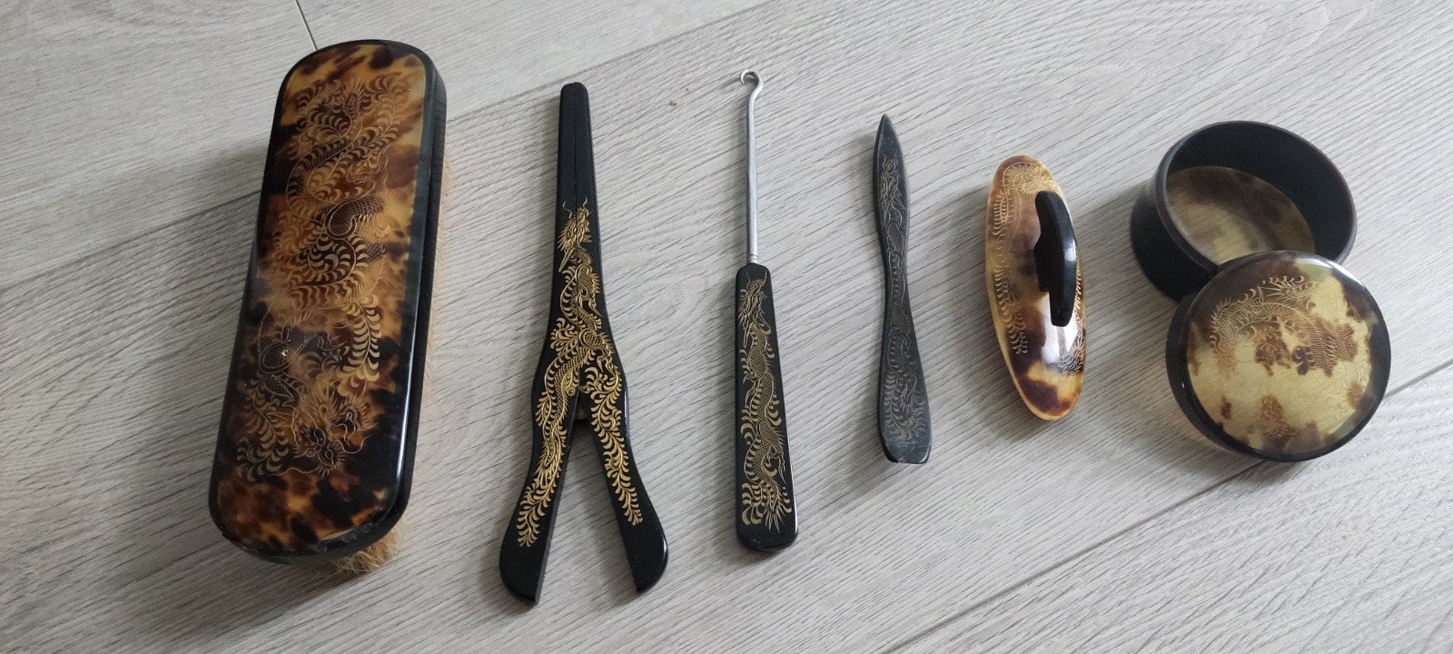 Antiek schildpad borst, poeder, doos..., Antiek en Kunst, Antiek | Overige Antiek, Ophalen of Verzenden