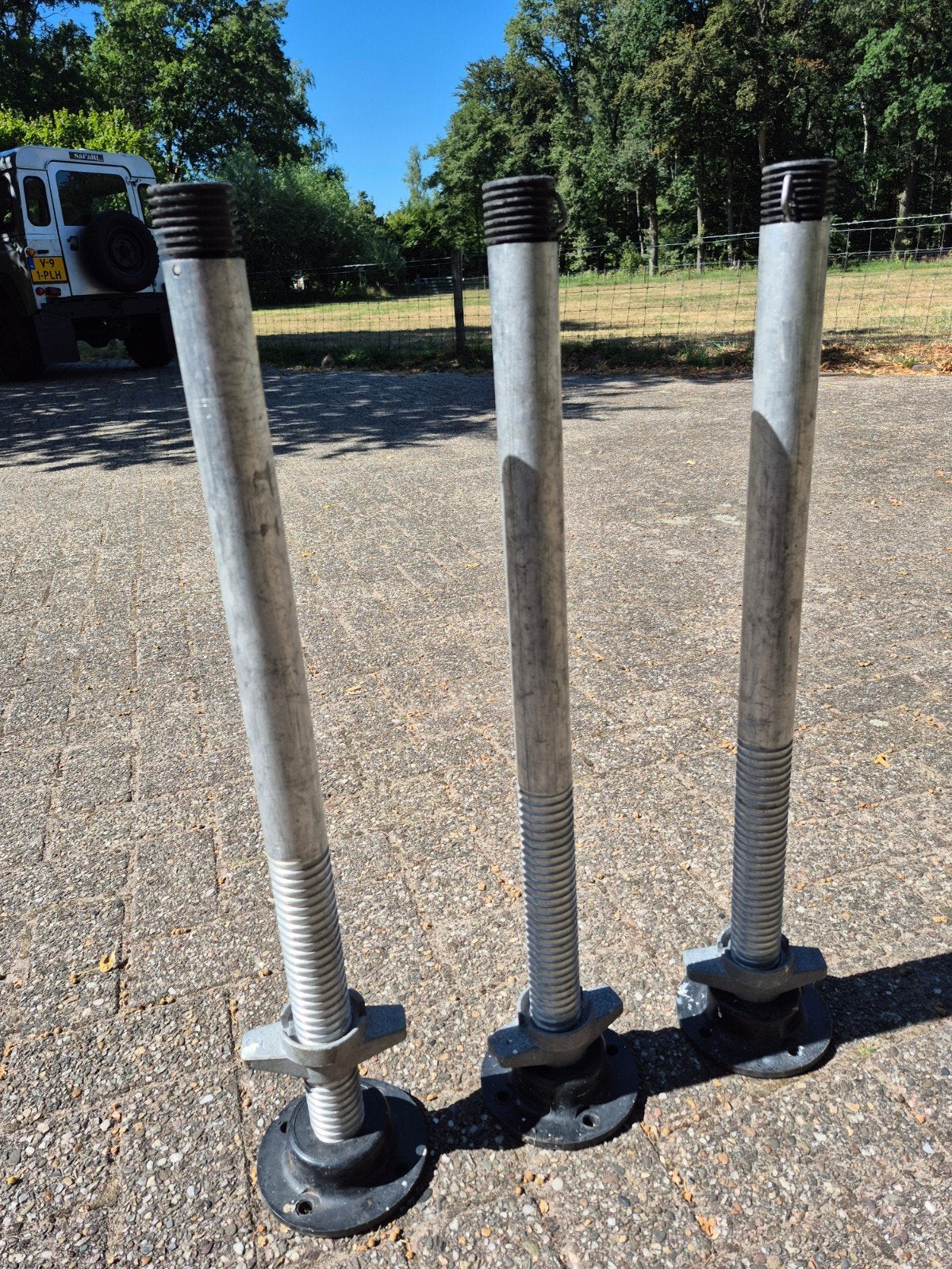 3 x Z.g.a.n stelpoten / spindels merk  Altrex, Ophalen, Zo goed als nieuw, Rolsteiger of Kamersteiger, 5 meter of hoger