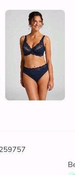 Hunkemöller Diva BH en slip nieuw setje - Donkerblauw, Hunkemöller, Verzenden, Blauw, Setje