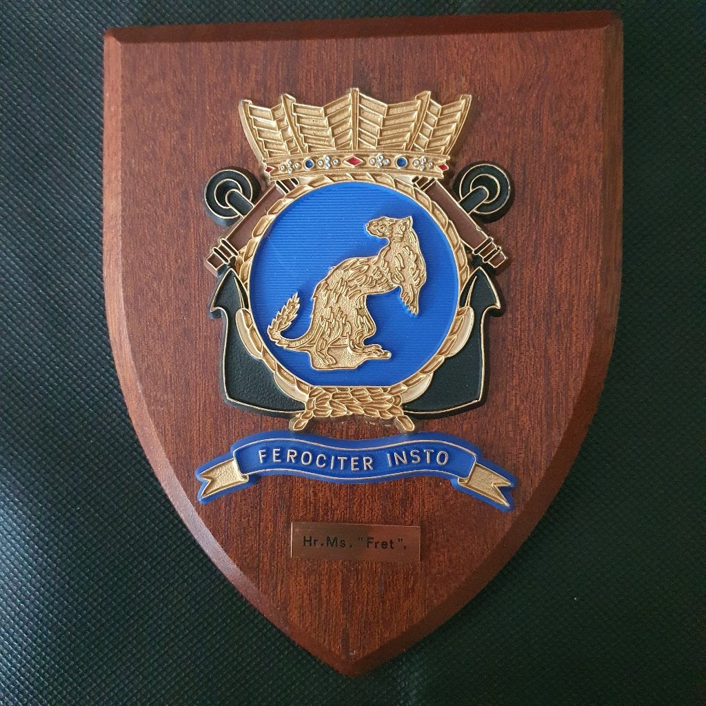 Wapenschildje Fret, Verzenden, Marine, Nederland, Embleem of Badge