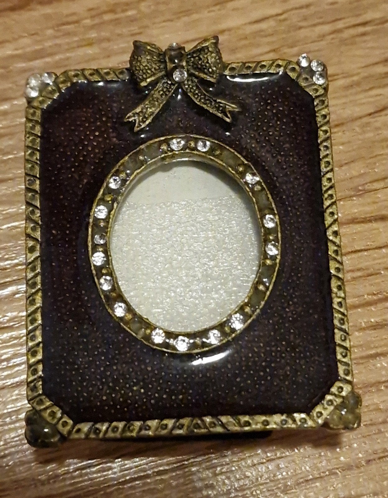 Mini fotolijstje met strik en glitters, Ophalen of Verzenden