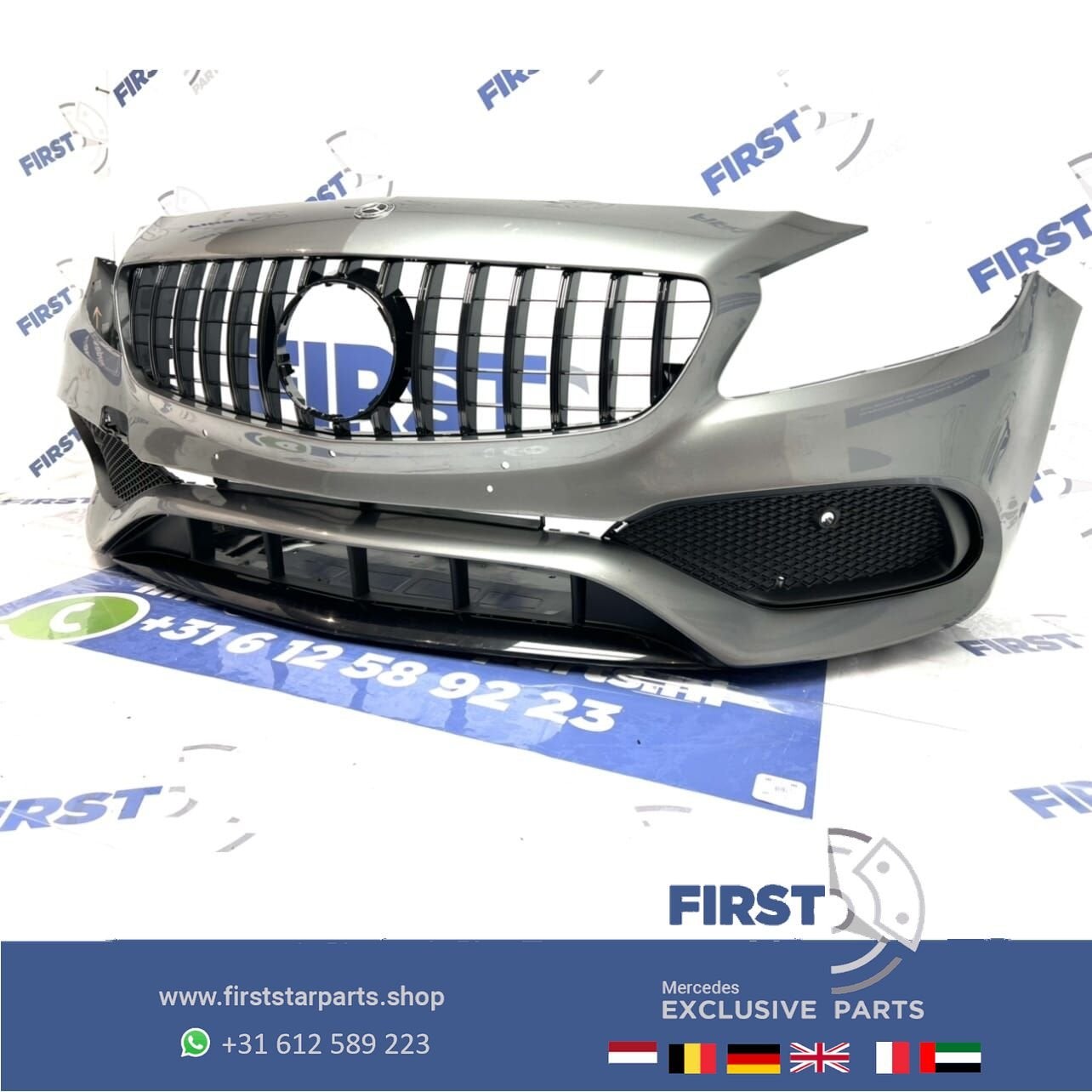 W176 AMG VOORBUMPER  + GT PANAMERICANA GRIL Mercedes A Klass, Gebruikt, -, Voor, Ophalen of Verzenden