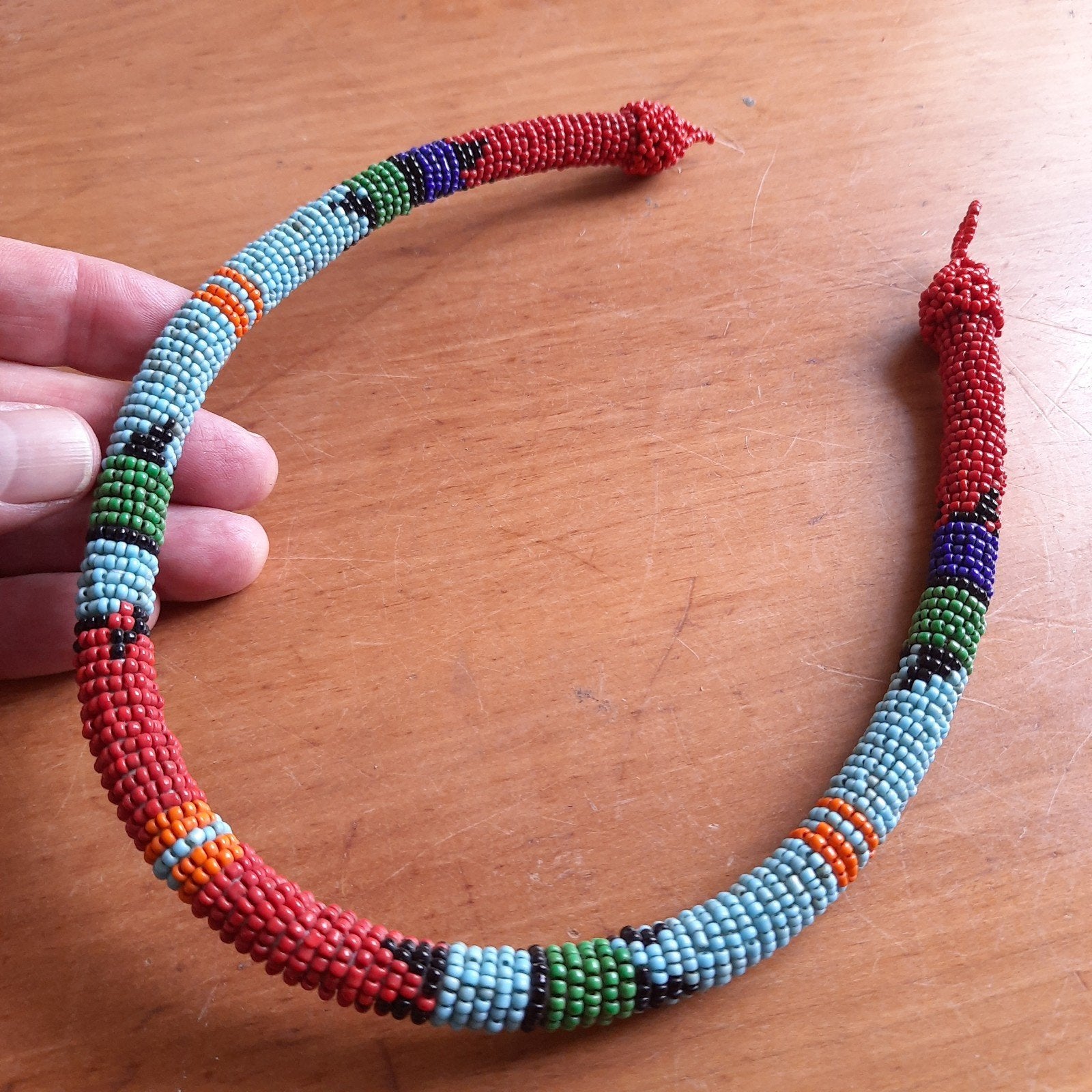 Afrikaanse Kraaltjes Halsketting Zulu Choker, Verzenden, Overige materialen