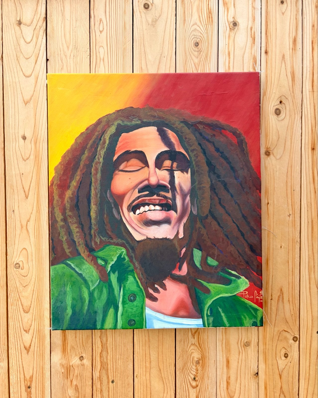 Bob Marley schilderij / street art canvas – 50x60 cm, Ophalen of Verzenden