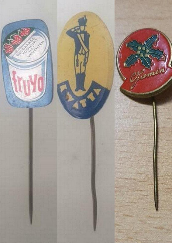 Vintage Speldjes Set: Kwatta, Jamin, Fruyo, Ophalen of Verzenden, Gebruikt, Merk, Speldje of Pin