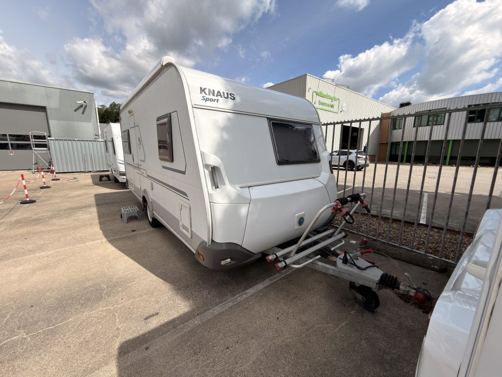 Knaus Sport 450 FU Met Fietsenrekken en mover met Voortent, Caravans en Kamperen, Rondzit, Bedrijf, Overige typen, 4 tot 5 meter