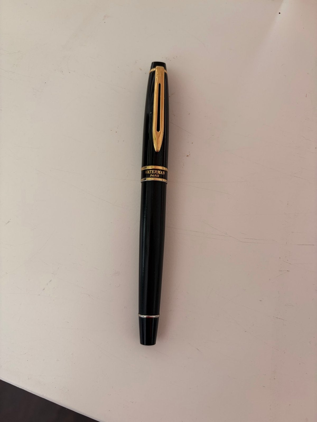Waterman Vulpen Zwart met Gouden Details, Ophalen of Verzenden, Gebruikt, Vulpen, Waterman