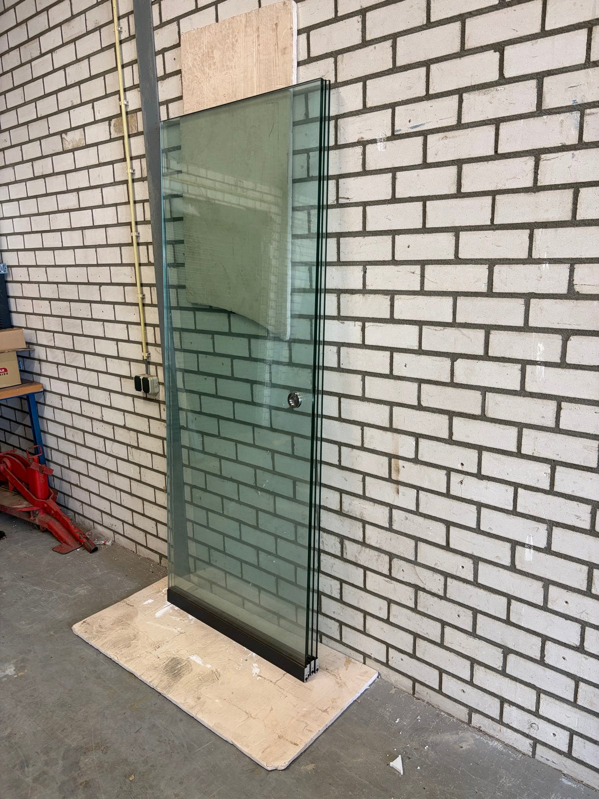 Glazen schuifwand, Ophalen, Gebruikt, 80 tot 120 cm, Overige typen