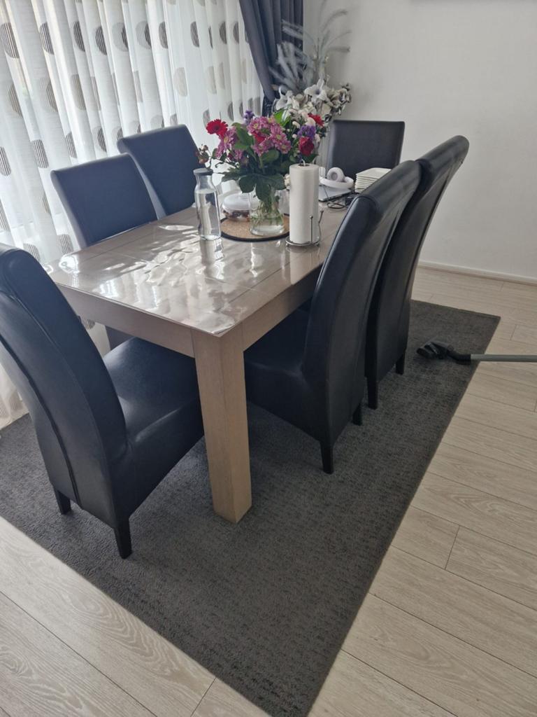 Eettafel/stoelen, Ophalen, Gebruikt, Rechthoekig, 50 tot 100 cm