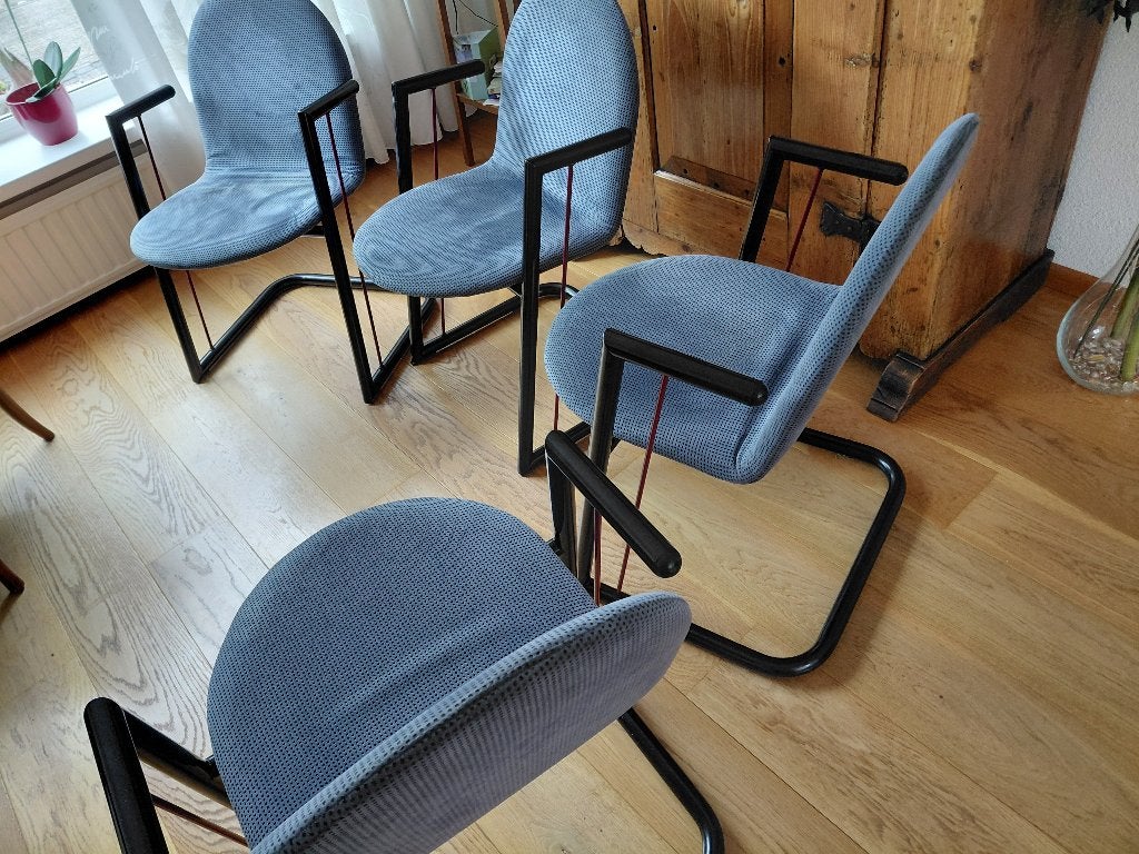 eetkamer stoelen, Huis en Inrichting, Stoelen, Ophalen, Gebruikt, Blauw, Modern