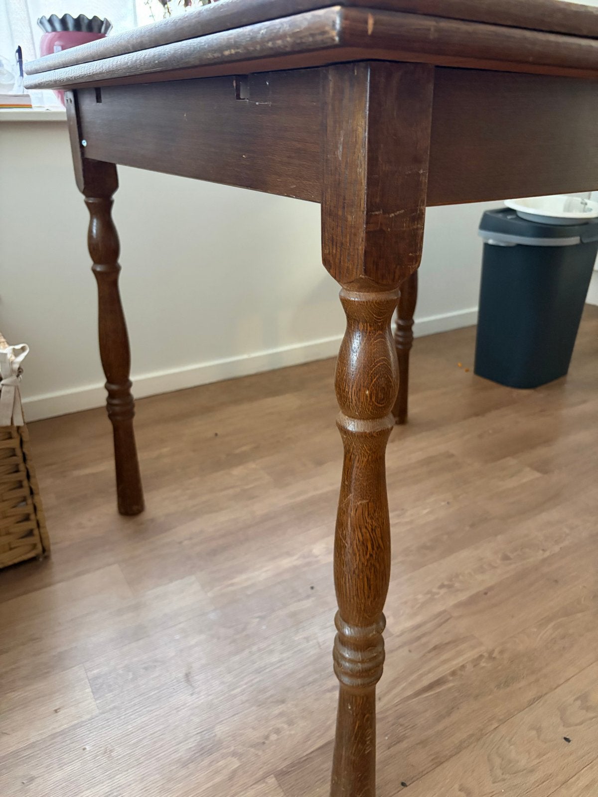 Uittrekbare tafel 80x80 - Compact en functioneel, Ophalen, Gebruikt, 100 tot 150 cm, Vierkant