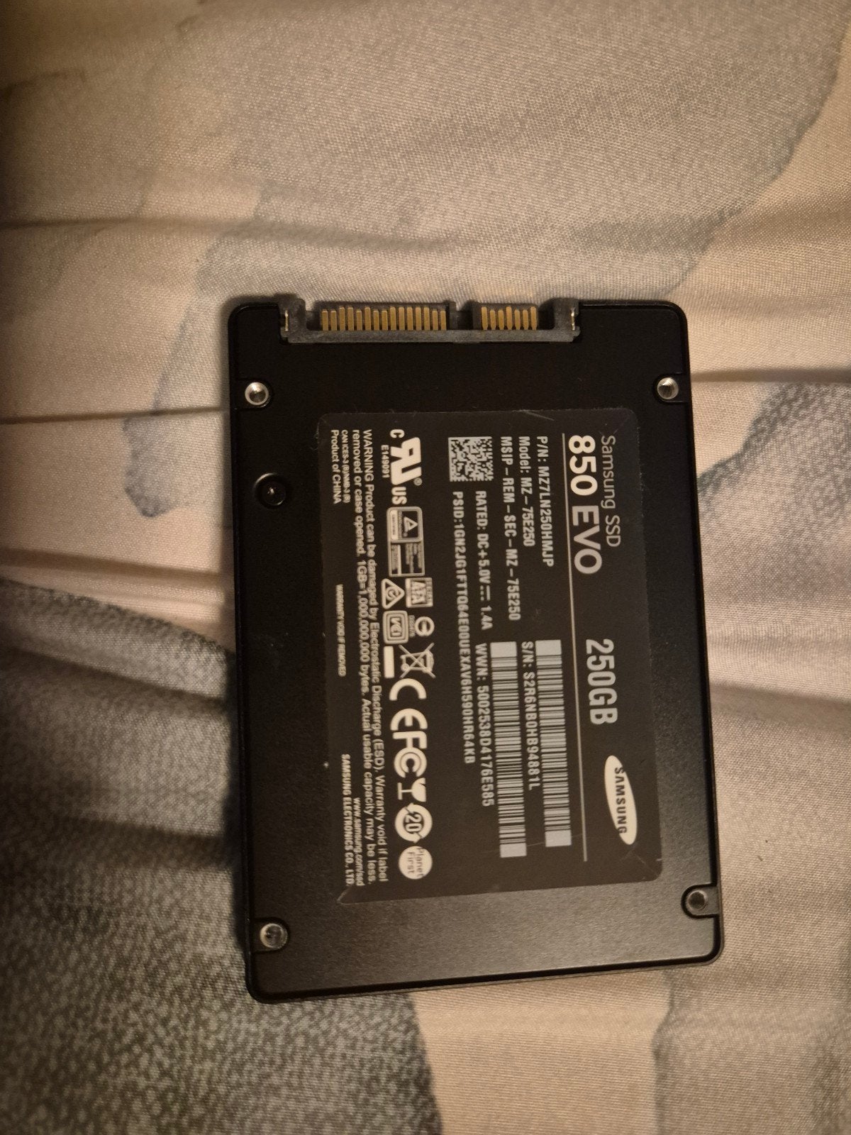 Samsung SSD 850 EVO 250GB - Snelle en Betrouwbare Opslag, Computers en Software, Harde schijven, Intern, Gebruikt, Server, Ophalen of Verzenden
