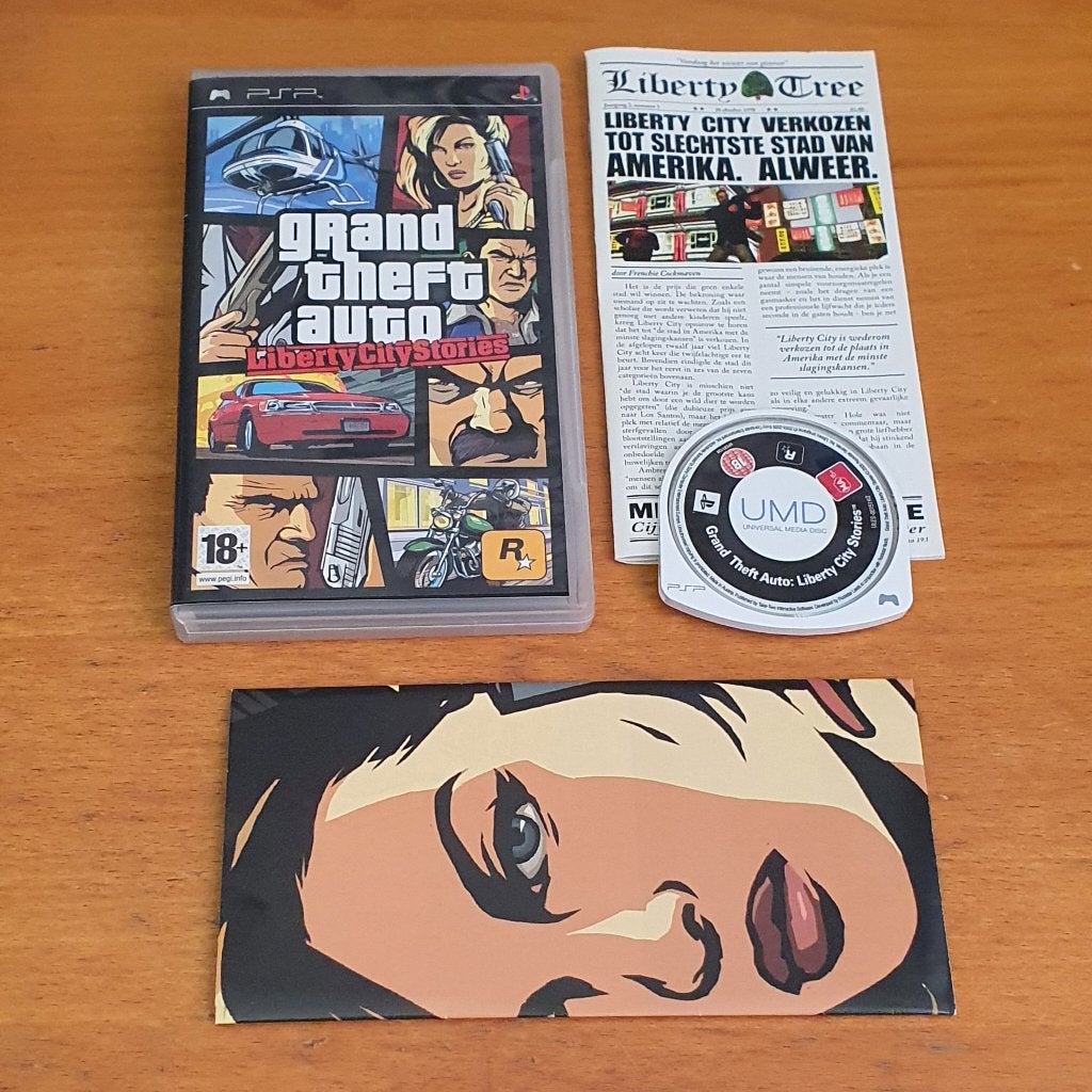 PSP | Grand Theft Auto Liberty City Stories met POSTER MAP, Avontuur en Actie, Gebruikt, Vanaf 18 jaar, 1 speler