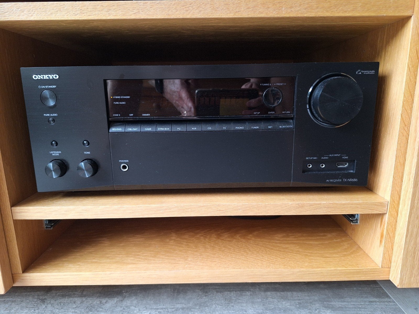 Onkyo TX-NR686 – 7.2 Atmos Receiver (4K, HDR, WiFi)–Topstaat, Ophalen, Zo goed als nieuw, 120 watt of meer, Onkyo