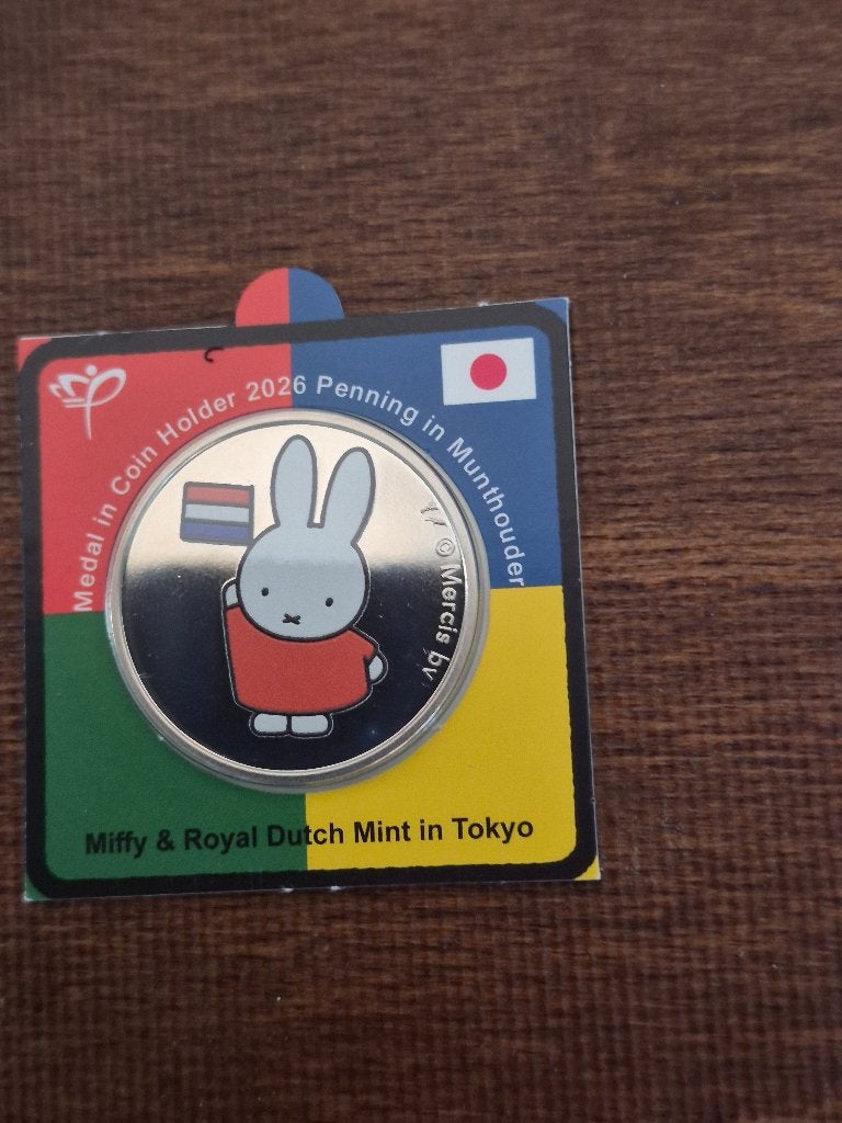 2026 Penning Nijntje 70 Jaar Coin Fair Tokyo. (Gekleurd), Ophalen of Verzenden, Overige materialen, Nederland