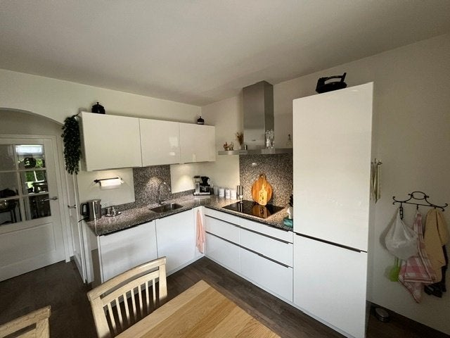 keuken, Ophalen, Wit, Hoekkeuken, Graniet of Steen