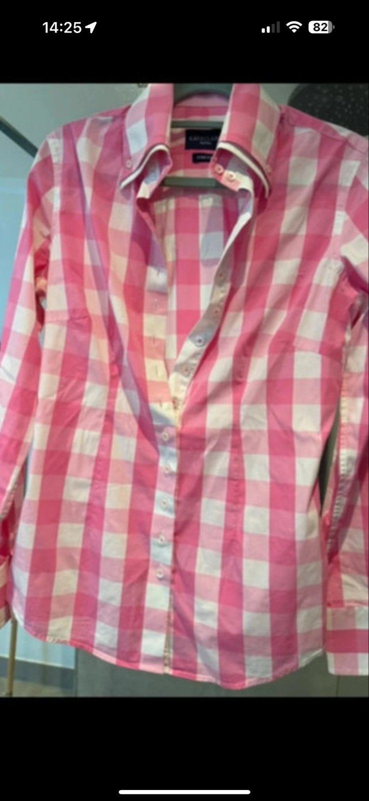 Cavallaro Napoli dames blouse - roze/wit geruit - maat 38, Ophalen of Verzenden, Zo goed als nieuw, Maat 38/40 (M), Roze