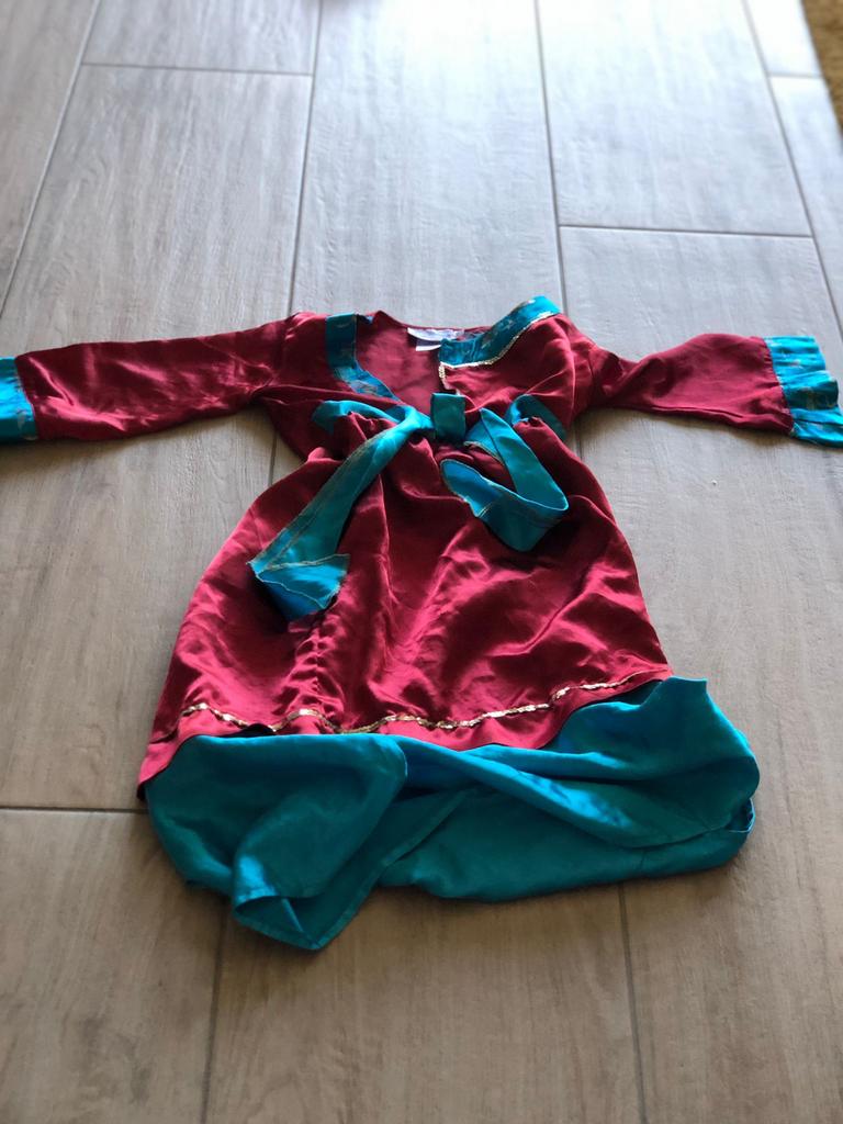 Verkleedjurk Kimono Kind - Rood/Blauw, Ophalen of Verzenden, Gebruikt, 122 t/m 128, Meisje