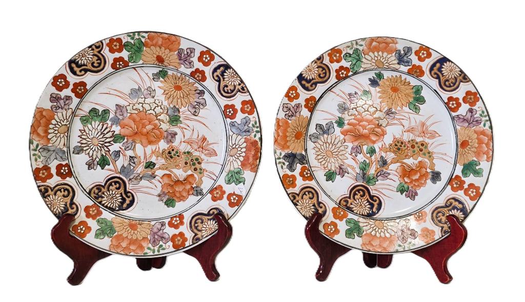 Twee Japans porseleinen Imari borden., Ophalen of Verzenden