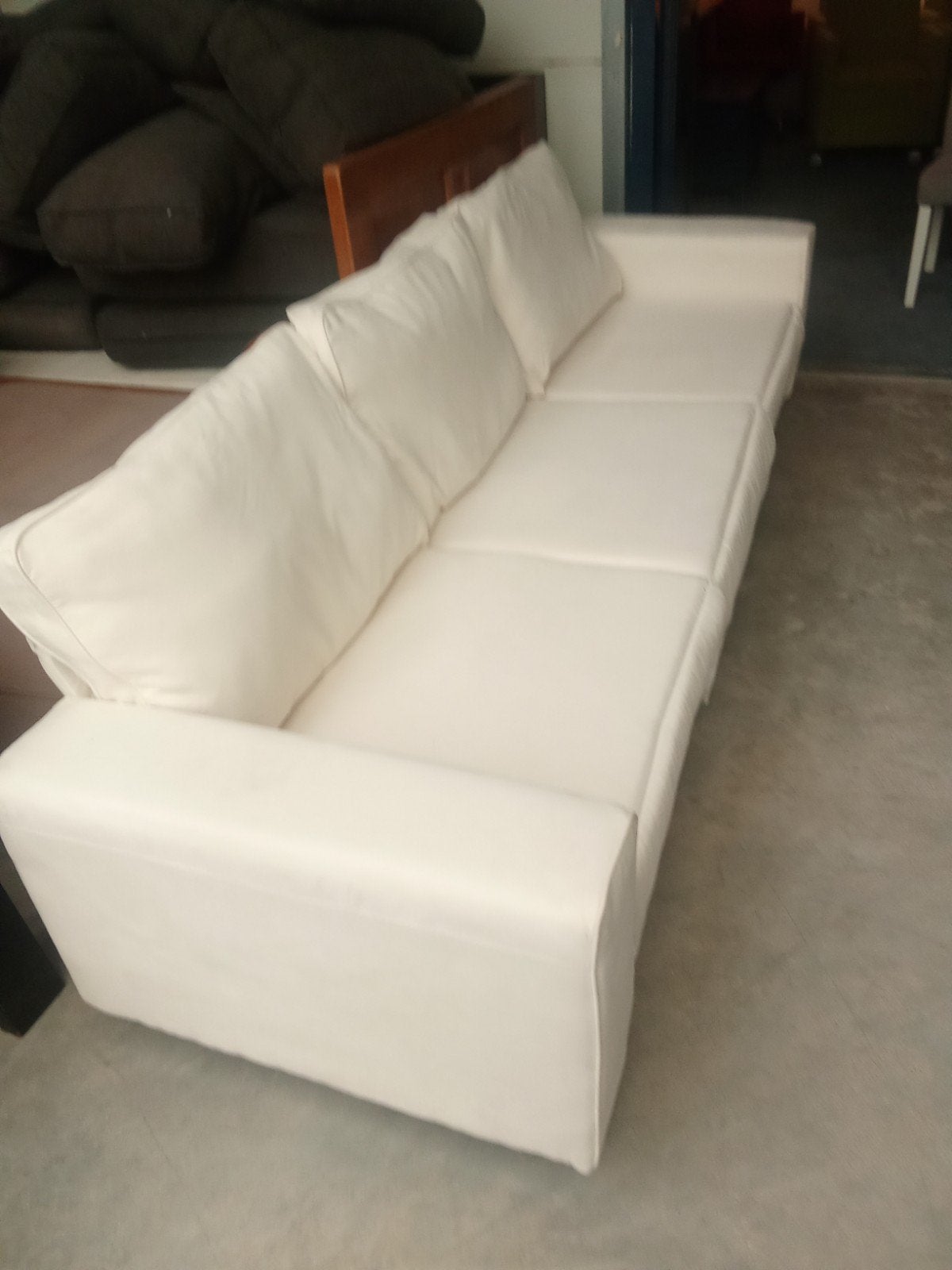 Bank wit - creme 245cm nu €50,-, ., Ophalen of Verzenden, Zo goed als nieuw, .