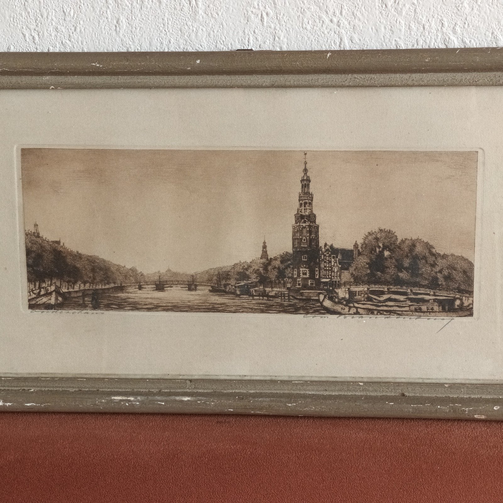 Cornelis Brandenburg, ets, Oude Schans, Amsterdam, Ophalen of Verzenden