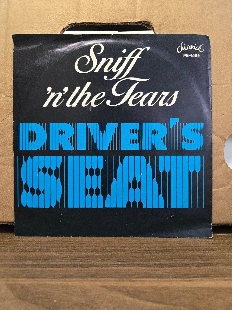 Sniff 'n The Tears - Driver's seat, Cd's en Dvd's, 7 inch, Ophalen of Verzenden, Zo goed als nieuw, Beschermende buitenhoes