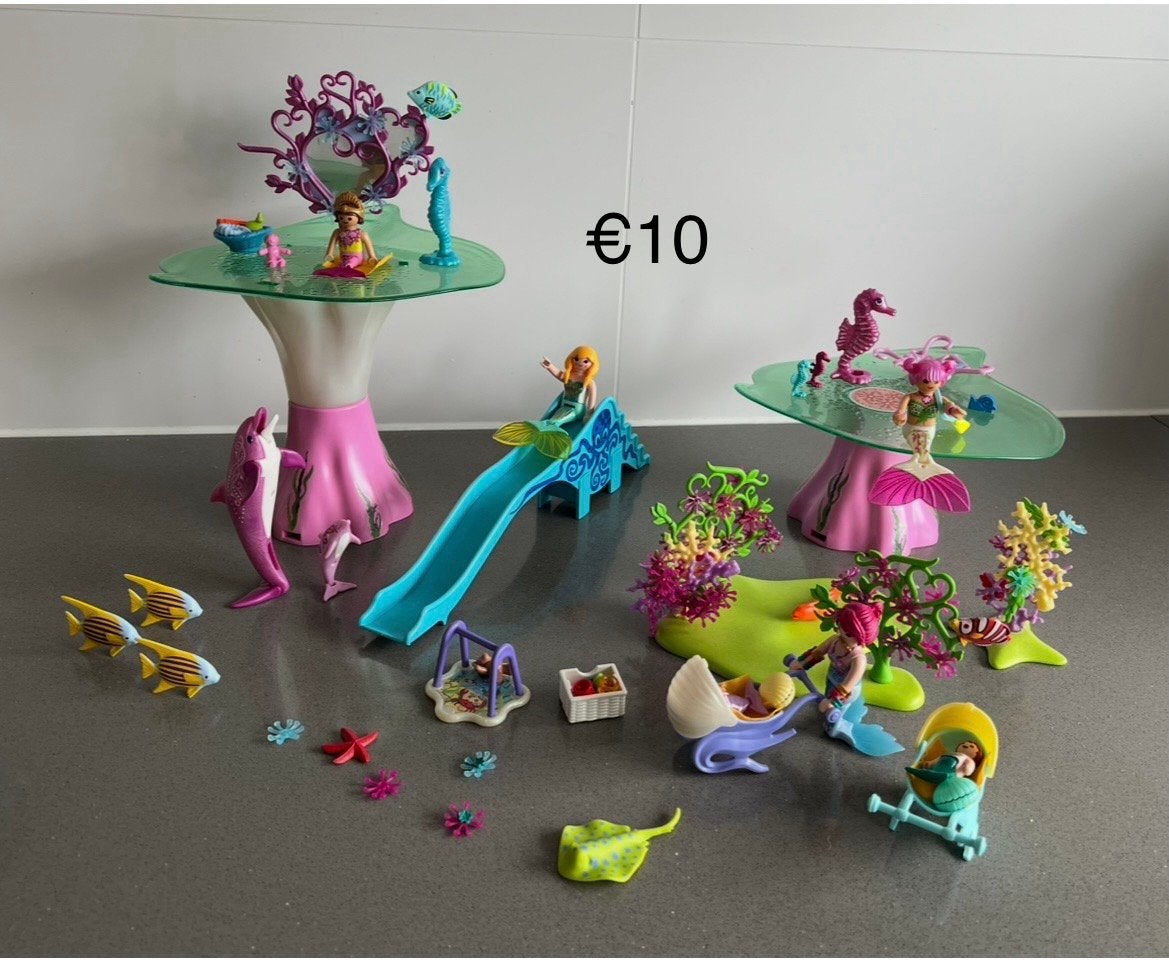 Playmobil setjes zeemeermin boot visvijver huifkar mountainb, Ophalen of Verzenden, Zo goed als nieuw
