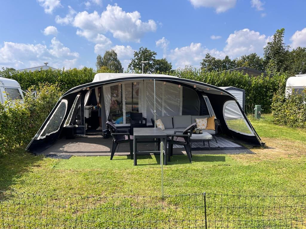 Tourcaravan Bergland Arizona 430 met nieuwe voortent, Caravans en Kamperen, Caravans, Overige merken, Vast bed, Treinzit, Particulier