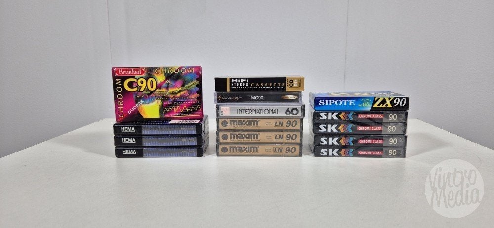16 x Cassettebandje | 15 x 90 + 1 x 60 Minuten | Type I & II, 2 t/m 25 bandjes, Overige genres, Ophalen of Verzenden, Nieuw in verpakking