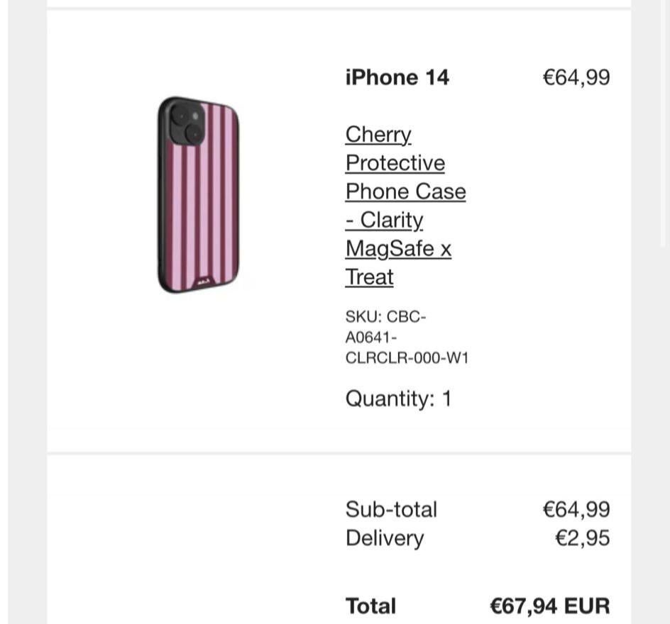 Nieuwe Iphone 14 Mous Case (Roze/Magsafe), Ophalen, Nieuw
