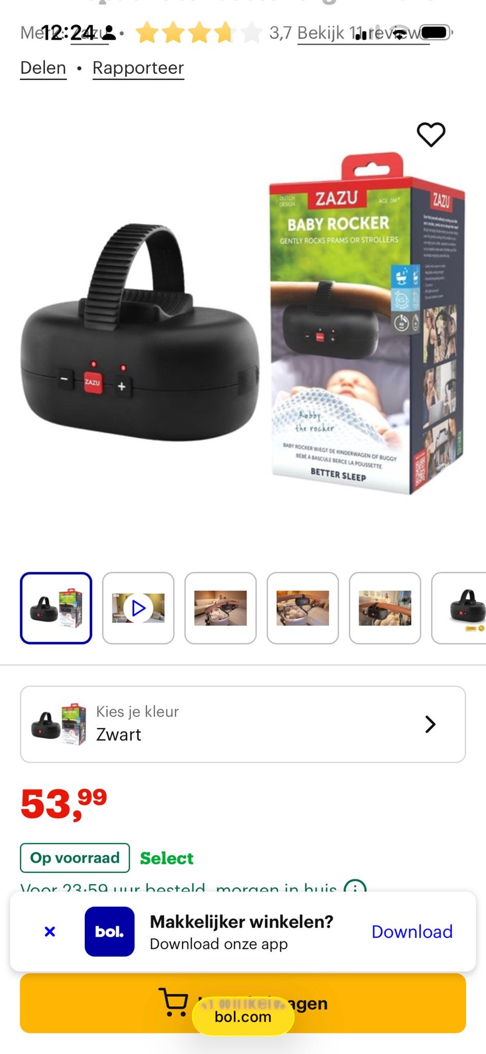 Zazu Baby Rocker - Automatische Schommelaar voor Kinderwagen, Ophalen of Verzenden, Zo goed als nieuw
