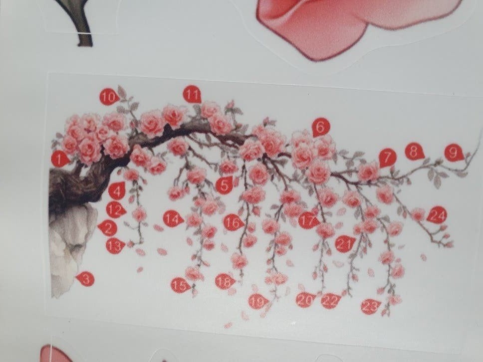 Muursticker Rozenboom -  ong 1 x 1 mtr, Ophalen of Verzenden, Nieuw